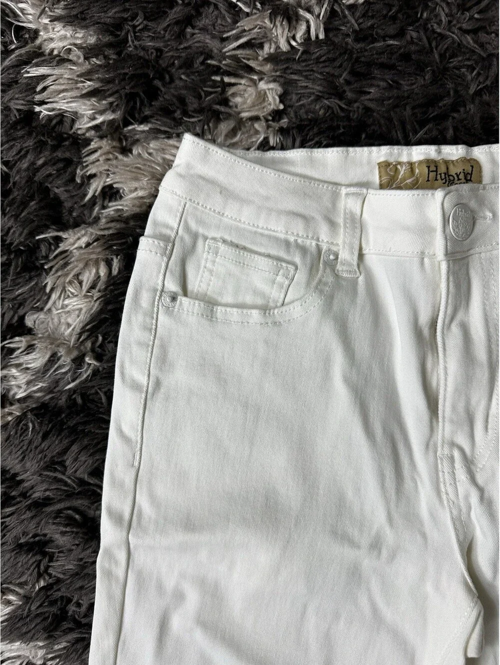 NWT Hybrid & Company Women's Hyper Stretch Skinny Pants White Size M